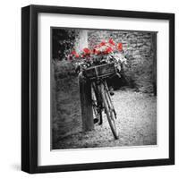 Flower Bike Square-Gail Peck-Framed Art Print