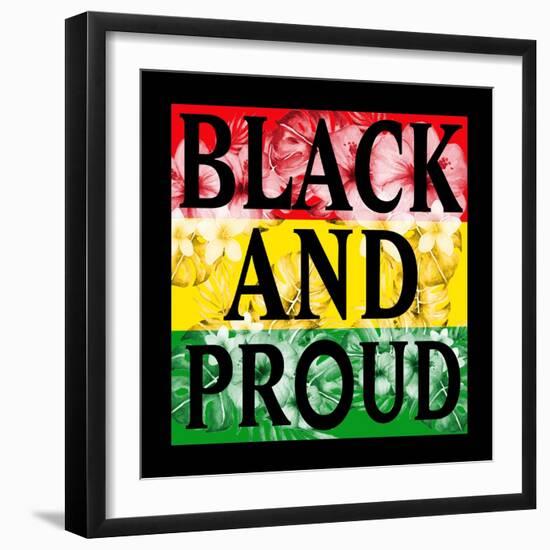 Flower Black and Proud-Marcus Prime-Framed Art Print