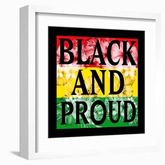 Flower Black and Proud-Marcus Prime-Framed Art Print