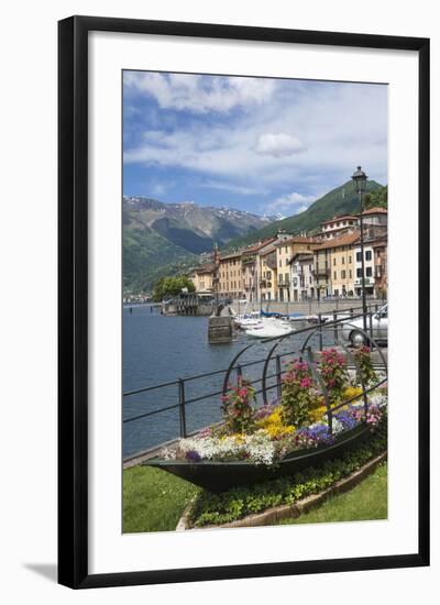 Flower Boat, Domaso, Lake Como, Italian Lakes, Lombardy, Italy, Europe-James Emmerson-Framed Photographic Print