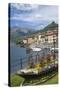 Flower Boat, Domaso, Lake Como, Italian Lakes, Lombardy, Italy, Europe-James Emmerson-Stretched Canvas