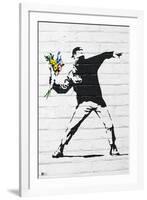 Flower Bomber-Banksy-Framed Art Print