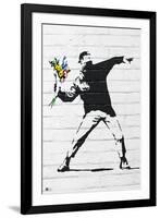 Flower Bomber-Banksy-Framed Art Print