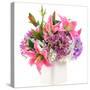 Flower Bouquet in White Ceramic Pot-smuay-Stretched Canvas