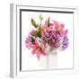 Flower Bouquet in White Ceramic Pot-smuay-Framed Photographic Print