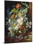 Flower Bouquet Next to a Column-Jan van Huysum-Mounted Giclee Print