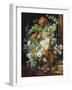 Flower Bouquet Next to a Column-Jan van Huysum-Framed Giclee Print