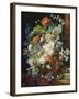 Flower Bouquet Next to a Column-Jan van Huysum-Framed Giclee Print