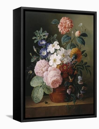 Flower Bouquet-Amienne Bebourg-Framed Stretched Canvas