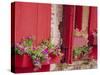 Flower Boxes on Storefronts, Savannah, Georgia, USA-Julie Eggers-Stretched Canvas