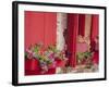 Flower Boxes on Storefronts, Savannah, Georgia, USA-Julie Eggers-Framed Photographic Print