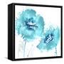 Flower Burst in Aqua II-Vanessa Austin-Framed Stretched Canvas