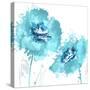 Flower Burst in Aqua II-Vanessa Austin-Stretched Canvas