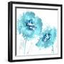 Flower Burst in Aqua II-Vanessa Austin-Framed Art Print