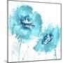 Flower Burst in Aqua II-Vanessa Austin-Mounted Art Print