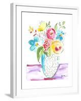 Flower Burst Vase I-Julia Minasian-Framed Art Print