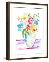 Flower Burst Vase I-Julia Minasian-Framed Art Print