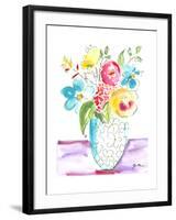 Flower Burst Vase I-Julia Minasian-Framed Art Print