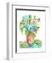 Flower Burst Vase II-Julia Minasian-Framed Art Print