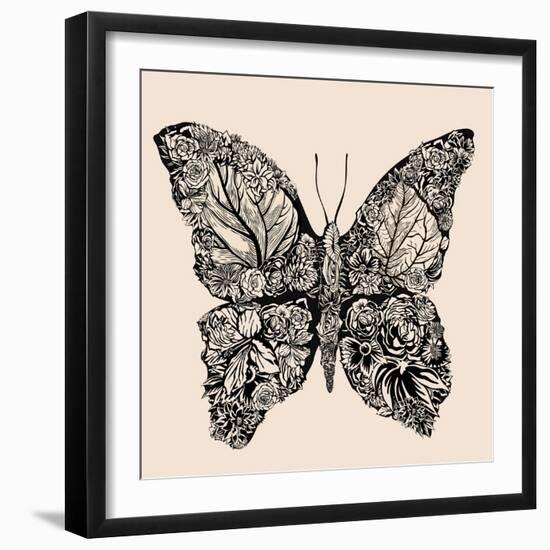 Flower Butterfly-RYGER-Framed Art Print