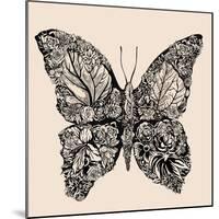 Flower Butterfly-RYGER-Mounted Art Print