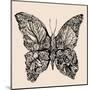 Flower Butterfly-RYGER-Mounted Art Print