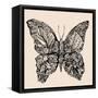 Flower Butterfly-RYGER-Framed Stretched Canvas