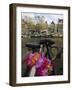 Flower Chain Holding Two Bicycles Together, Amsterdam, Netherlands, Europe-Amanda Hall-Framed Photographic Print