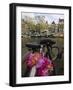 Flower Chain Holding Two Bicycles Together, Amsterdam, Netherlands, Europe-Amanda Hall-Framed Photographic Print