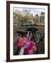 Flower Chain Holding Two Bicycles Together, Amsterdam, Netherlands, Europe-Amanda Hall-Framed Photographic Print