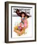 "Flower Children," Saturday Evening Post Cover, May 5, 1934-Ellen Pyle-Framed Giclee Print