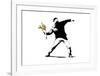 Flower Chucker-Banksy-Framed Giclee Print