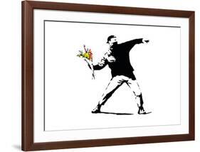 Flower Chucker-Banksy-Framed Giclee Print