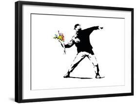 Flower Chucker-Banksy-Framed Giclee Print