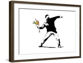 Flower Chucker-Banksy-Framed Giclee Print