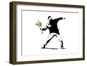 Flower Chucker-Banksy-Framed Giclee Print