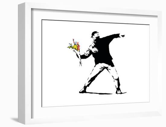 Flower Chucker-Banksy-Framed Giclee Print