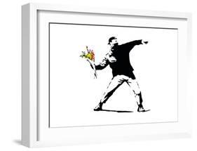 Flower Chucker-Banksy-Framed Giclee Print