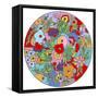 Flower Circle-Howie Green-Framed Stretched Canvas