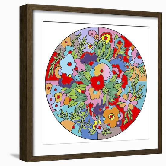 Flower Circle-Howie Green-Framed Giclee Print