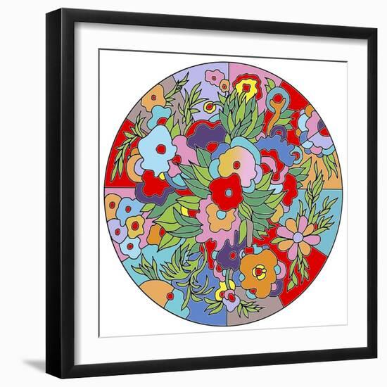 Flower Circle-Howie Green-Framed Giclee Print