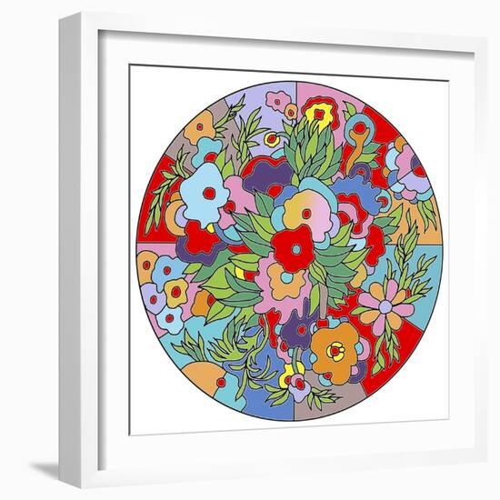 Flower Circle-Howie Green-Framed Giclee Print