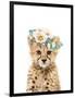 Flower Crown Cheetah-Sisi and Seb-Framed Art Print