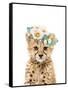 Flower Crown Cheetah-Sisi and Seb-Framed Stretched Canvas