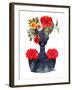Flower Crown Silhouette I-Tabitha Brown-Framed Art Print