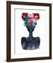 Flower Crown Silhouette II-Tabitha Brown-Framed Art Print