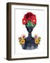 Flower Crown Silhouette III-Tabitha Brown-Framed Art Print