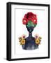 Flower Crown Silhouette III-Tabitha Brown-Framed Art Print