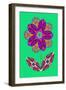 Flower cutout on green, 2020, (collage)-Jane Tattersfield-Framed Giclee Print