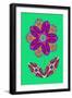 Flower cutout on green, 2020, (collage)-Jane Tattersfield-Framed Giclee Print